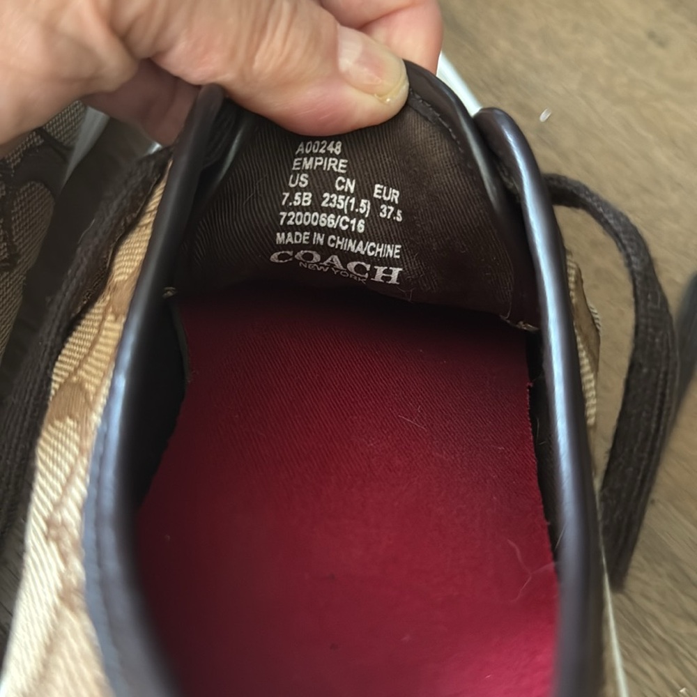 Classic COACH Empire Signature Logo Sneakers 7.5 - Picture 6 of 9